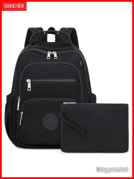 Mini Backpack Purse for Women, Nylon Small Daypack with Luggage Strap, Tablet main image 4